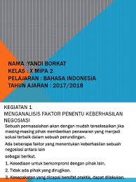 March 14, 2021 2 min read. Tugas B Indo B Indonesia Yandi Borkat Pptx