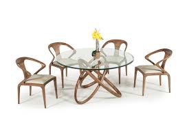 25.5 replacement ring base w/ swivel for recliner chairs ebay. Modrest Mason Modern Round Glass Walnut Dining Table In 2021 Glass Round Dining Table Glass Table Set Round Glass Table