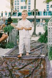 A Bohemian Beach Wedding At A Private Residence In Pompano Beach Florida Bearer Outfit Gold Topaz Engagement Ring Ring Bearer Outfit