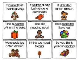 Shades Of Meaning And Synonyms Thanksgiving Shades Of Meaning Meant To Be Synonym