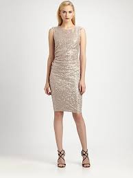 Check Out The Back David Meister Sequined Bow Back Dress Saks Com Dresses Dress Up