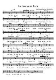 Chanson De Lara Partition Gratuite Partitions Gratuites Partition Accordeon Partitions De Chansons