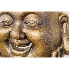 Buddhakopf lavaguss buddhas buddhafiguren figuren. Buddha Kopf Shaolin Auf Stander Polyresin Reines Kunsthandwerk