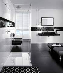 Modern and on trend but at the same time timeless, the monochromatic palette is perfect for those who are embracing a less is more design philosophy. Modern Bathroom In Black And White Interior Design Ideas Ofdesign