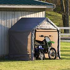 I wished i jumped on the larger one from pa when it was on sale in the spring the generally only stock these wen they are. Amazon Com Shelterlogic 6 X 6 Shed In A Box All Season Steel Metal Peak Roof Outdoor Storage Shed With Waterproof Cover And Heavy Duty Reusable Auger Anchors Grey Sports Outdoors