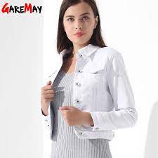 Maybe you would like to learn more about one of these? Acheter Garemay Basic Jeans Veste Femme Blanc Printemps Femme Denim Denim Femmes Manteaux Et Vestes Jean Slim Manteau De Short Feminina 201017 De 43 1 Du Chao04 Fr Dhgate Com