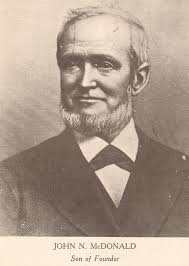 Who founded the community of McDonald, Tennessee?