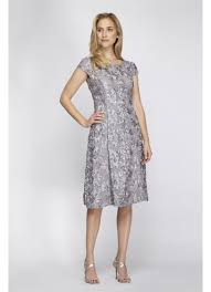 Short A Line Applique Dress With Cap Sleeves David S Bridal A Line Cocktail Dress Tea Length Dresses Applique Dress