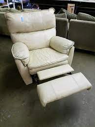 Maybe you would like to learn more about one of these? Lot Off White Leather Vinyl Rocker Recliner