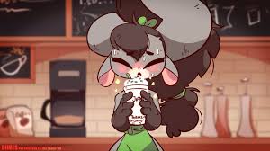 Iced latte with breast milk - cartoon version