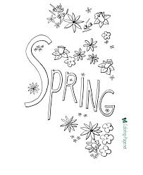 Coloring is good for your kid's motor skill and creative development. Spring Coloring Pages