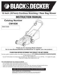 Black & decker cm1836 instant startit starts instantly with a key and quick pull of the handle. Black Decker Cm1836 Instruction Manual Pdf Download Manualslib