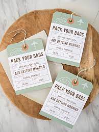 These Diy Destination Wedding Save The Date Luggage Tags Are The Cutest Destination Wedding Save The Dates Diy Save The Dates Wedding Saving