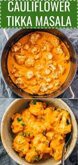 A Fabulous Indian Curry With Oven Roasted Cauliflower And A Spicy Creamy Tomato Tikka Masala Vegetarian Indian Food Recipes Vegetarian Curry