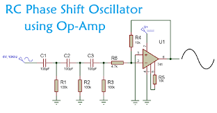 Rc Phase Shift Oscillator Using Op Amp Analog Circuits Electronics Circuit Electronic Oscillators