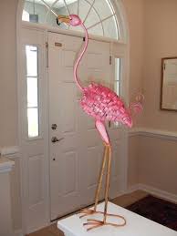 Pink Flamingo Bird Metal Garden Statue Stake Yard Art Lawn Ornament Summer Decor Pink Flamingos Birds Flamingo Decor Flamingo