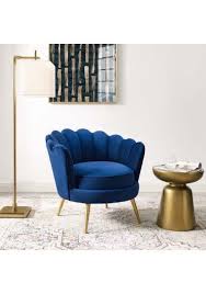 Blue Velvet Vertical Channel Tufted Sofa In 2020 Blue Velvet Accent Chair Accent Arm Chairs Velvet Accent Chair