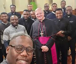 Priests of The Sons of Mary, Mother of Mercy (SMMM) visited Archbishop  Cushley recently at St Bennet's while they were in Edinburgh