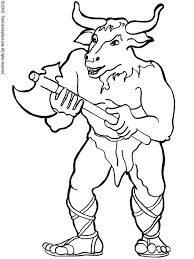 Heroes of olympus lineart by animejunkie106 on deviantart. Minotaur 3 Audio Stories For Kids Free Coloring Pages Colouring Printables