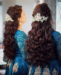 Indian wedding hairstyles can be very versatile and because we have so many lovely accessories, the hair becomes all the more important. Pin By Afna Hanas On Bridal Hairstyles Engagement Hairstyles Hair Styles Long Hair Styles