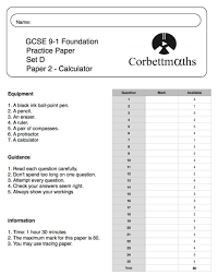 Corbettmaths On Twitter Looking For Gcse Maths Practice Papers I Have Just Added 12 Higher 12 Foundation Papers To Https T Co Tf9reccctz Https T Co X2ttlle5ud