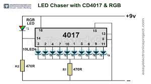 Plus, it's easy to make and includes a counter as well as a decoder. 4017 Led Chaser Circuit Diagram With Rgb Led 4017 Projects 2020