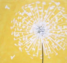Black And White Painting Ideas For Kids Items Similar To Original Acrylic Dandelion Painting 8 X 8 Naples Wishes On Etsy Dandelion Painting Christmas Paintings On Canvas Art Painting