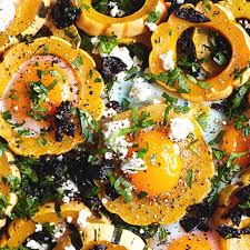 Baked Eggs With Delicata Squash Spinach And Feta Healthy Recipes Ww Canada Recipe In 2020 Delicata Squash Spinach And Feta Delicata Squash Recipe