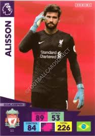 This is our 2020 compilation of alisson becker best defenses and saves from the recent past seasons. 011 Alisson Becker Liverpool Premier League Adrenalyn 2020 21 Football Cards Direct