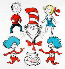 Patton wall decor 40x20 dr. Large Dr Seuss Characters 2 Sided Classroom Decor Eureka School