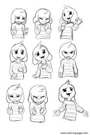 Enter youe email address to recevie coloring pages in your email daily! Asriel Expression Sheet Undertale Spoiler By Skeleion Coloring Pages Printable