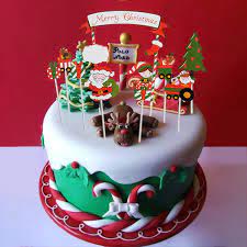 This design for the christmas cake stand is made from wood. 1 Set 2020 Merry Christmas Cake Topper Christmas Tree Santa Claus House Cupcake Topper For Christmas Party Cake Decorations Xmas Cake Decorating Supplies Aliexpress