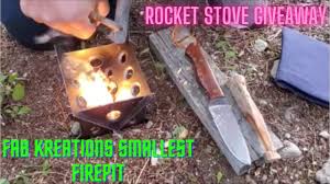 Even heating · outdoor entertaining · stainless steel Fabkreations Smallest Fire Pit Fabkreations Rocket Stove Giveaway Hosted By Redneck Renegade Youtube