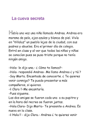 Cuento La Cueva Secreta