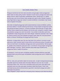 Latihan ini mengandungi 25 soalan. Cara Jaga Kereta
