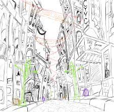 Toontown Alley Sketch By Aherox On Deviantart