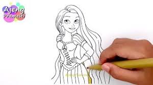 Kumpulan mewarnai gambar rapunzel via katalogambar.website. Belajar Mewarnai Gambar Princess Rapunzel Youtube
