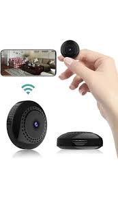 Small, cube-shaped mini security camera