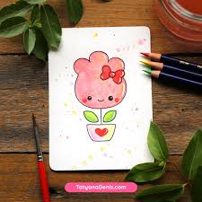 Feel free to explore, study and enjoy paintings with paintingvalley.com. How To Draw Kawaii Flower For Valentine S Day Easy Step By Step Tutorial