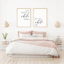 Bedroom Wall Decor Ideas Home Decor Wall Art Master Bedroom Etsy Home Decor Bedroom Wall Decor Bedroom Bedroom Decor
