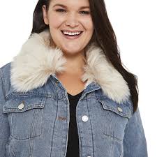 Shearling lined cheap denim jacket womens