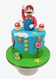 Vanilla and chocolate sponge filled with bavarian cream, red velvet cake with a cheese cake filling, chocolate. Super Mario Bros Birthday Cake The French Cake Company