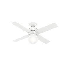 Indoor/outdoor nickel dual mount ceiling fan with wall control. Hunter 44 Hepburn Matte White Led Light Wall Control Ceiling Fan 9705317 Hsn