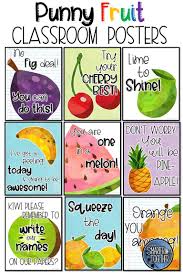Inspirational Fruit Classroom Decor Posters Classroom Decor Watercolor Classroom Classroom