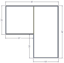 The layout of this l shaped kitchen interior design paired with white subway tiles visually gives the impression of having more space. L Shaped Garage Plans How To Learn Diy Building Shed Blueprints Shed