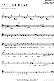 Hallelujah Trompete In B Jeff Buckley Leonard Cohen Pdf Noten Klick Auf Die Noten Um Reinzuhoren Saxophon Noten Klarinette Noten Querflote Noten