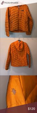 Orange Patagonia Puffer Jacket With Hood Hooded Jacket Patagonia Jacket Puffer Jackets