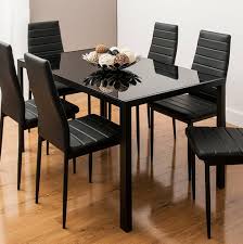 Renick 7 Piece Dining Set Glass Dining Table Set Contemporary Dining Table Modern Glass Dining Table