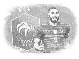 Karim #benzema retrouve l'équipe de france, cinq ans et demi après sa dernière sélection. Coloring Page Euro 2020 2021 Karim Benzema Team France 15