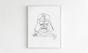 Darth Vader One Line Print Star Wars Poster Darth Vader Line Etsy In 2021 Star Wars Prints Star Wars Art Drawings Star Wars Poster